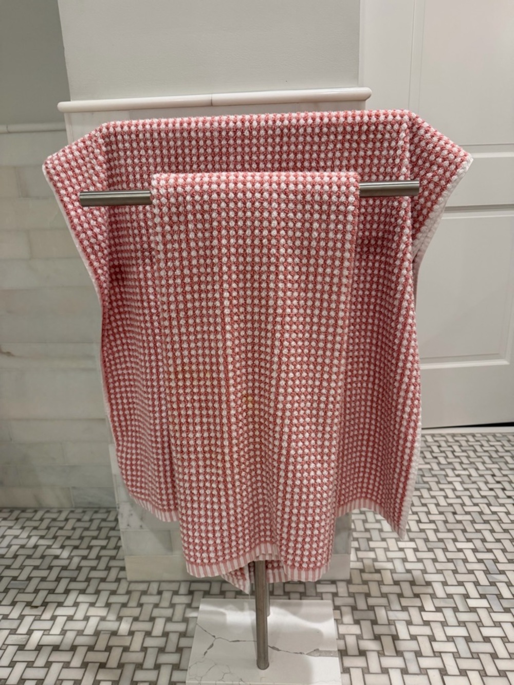 Lands' End Quick-Dry Cotton Textured Gingham Bath Towel (2)